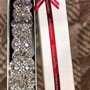 Rhinestone and crystal belt